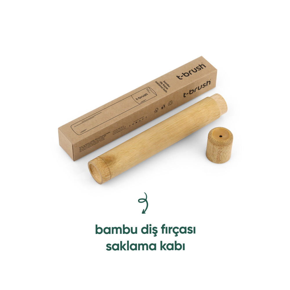 TBRUSH T-brush Bambu Diş Fırçası Saklama Kabı Diş Fırçaları Fiyatı