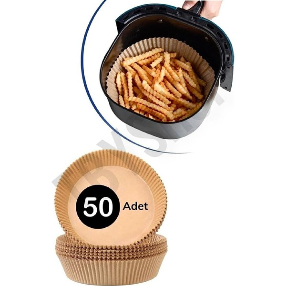 TBY Shop 50 Adet Airfryer Uyumlu Pişirme Kağıdı Yuvarlak Tabak Model Yağlı Kağıt Pişirme Kağıdı Fiyatı