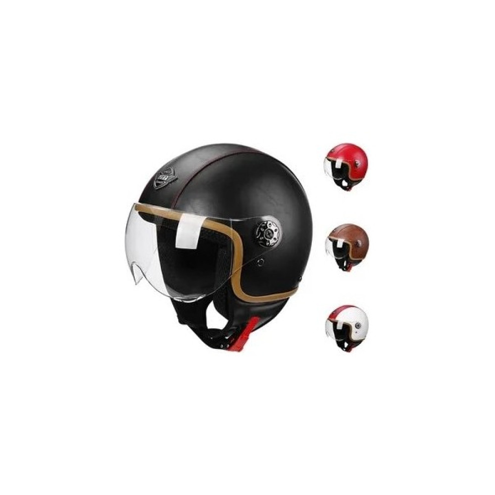 Tcherchi 50-60CM Retro Yarım Motosiklet Kaskı (Yurt Dışından) - 0 RH (-) Kırmızı - L - M Motorsiklet Kaskları Fiyatı