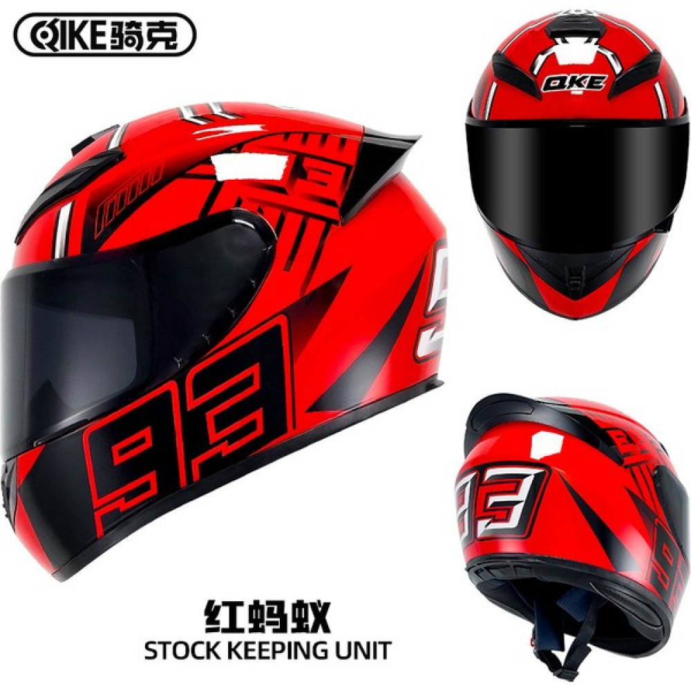Tcherchi Outdoors Buğu Önleyici Tam Kapsamlı Motosiklet Kaskı (Yurt Dışından) - XL - Kırmızı Motorsiklet Kaskları Fiyatı