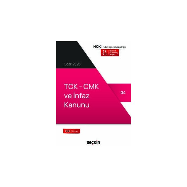 TCK - CMK ve İnfaz Kanunu (Cep Kitabı) Seçkin Yayıncılık (Yayına Hazırlayan) 68. Baskı, Ocak 2026 Cep Kanunları Fiyatı