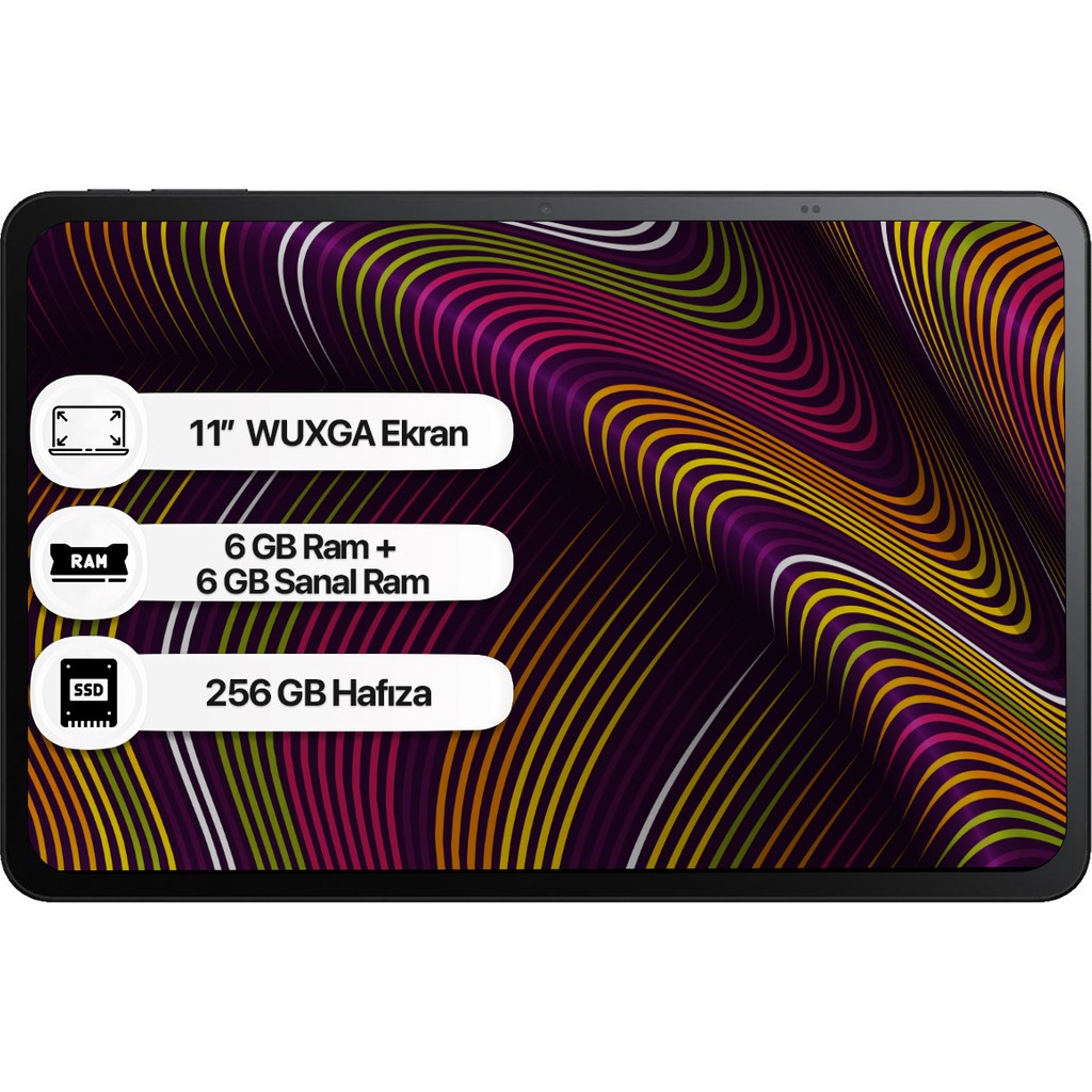 Tcl Tab 11 Gen2 6 GB (+6 GB Sanal Ram) 256 GB Wuxga 11" Tablet - Siyah RAM Bellekler Fiyatı