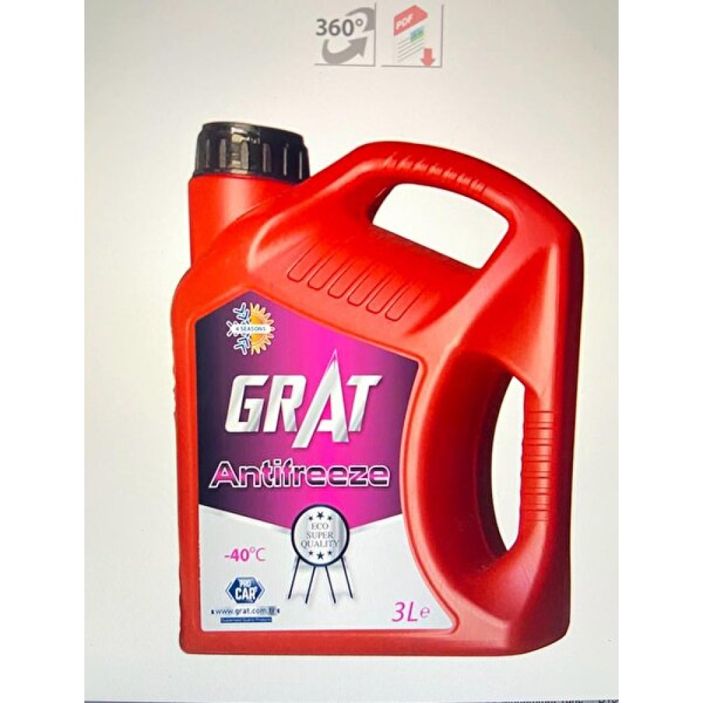 Tdpart Grat Kırmızı Organik Konsantre Antifriz 4 Mevsim Antifiriz -40 Derece Eco-Super Antifrizi 3 L 1 Adet Antifiriz Fiyatı