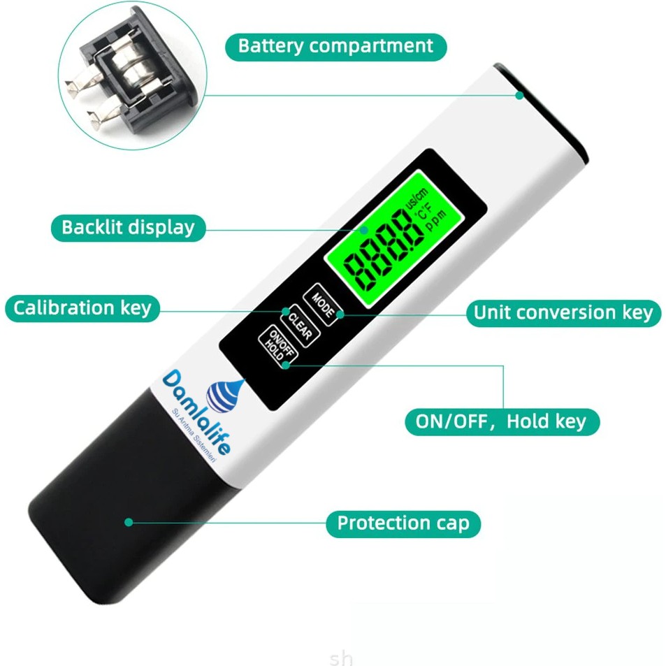 Tds Damlalife Digital Tds Metre Termometreli Su Ölçme Aleti Diğer Fiyatı