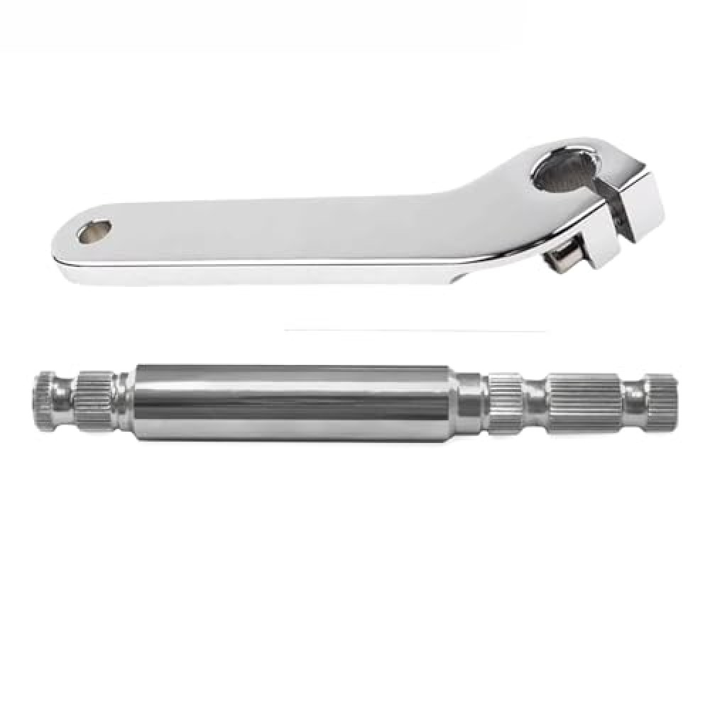 TDZ 2PC Chrome Steel Inner Shifter Lever Shaft Kit for 1984-2016 Touring Road King Electra Glide Street Glide Replace for 33709-82A & 33718-82B