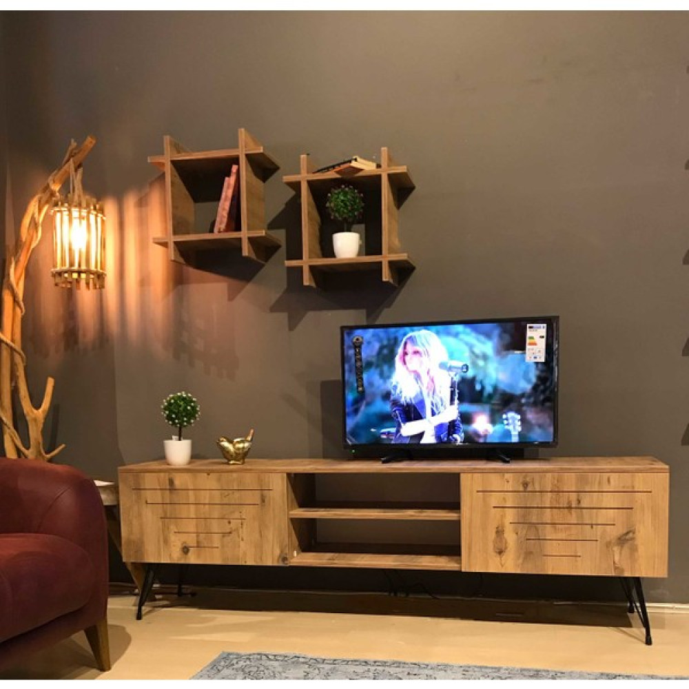 Te Home Ceviz Kare Düz Tv Ünitesi 1010 Tv Ünitesi / Sehpası Fiyatı
