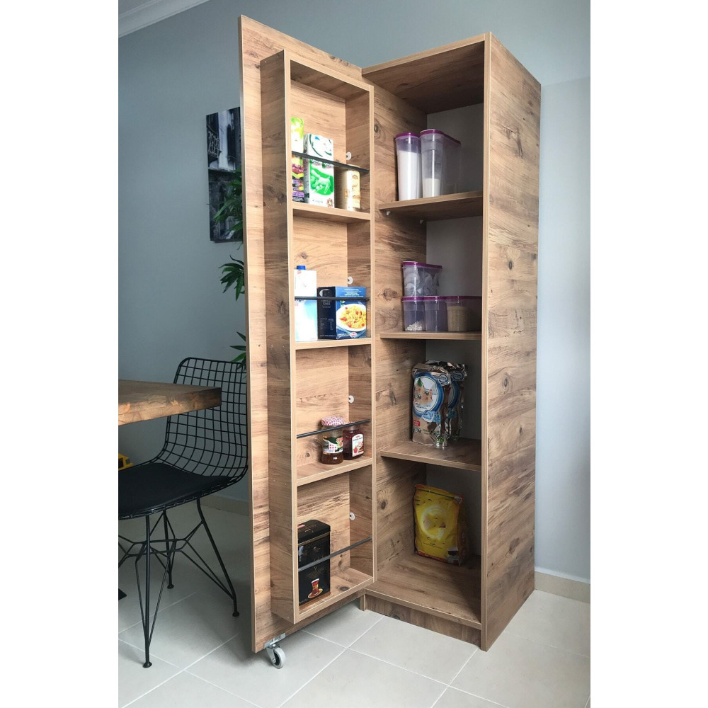 TE-HOME Erzak Dolabı Çok Amaçlı Kiler Atlantik Çam Tekli Mutfak Dolabı / Mobilyası Fiyatı