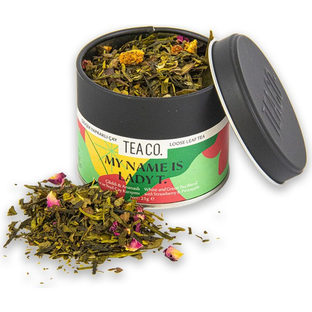 Tea Co Çilek ve Ananaslı Beyaz Çay- My Name Is Lady T. 25 gr | Tea Co. Diğer Fiyatı