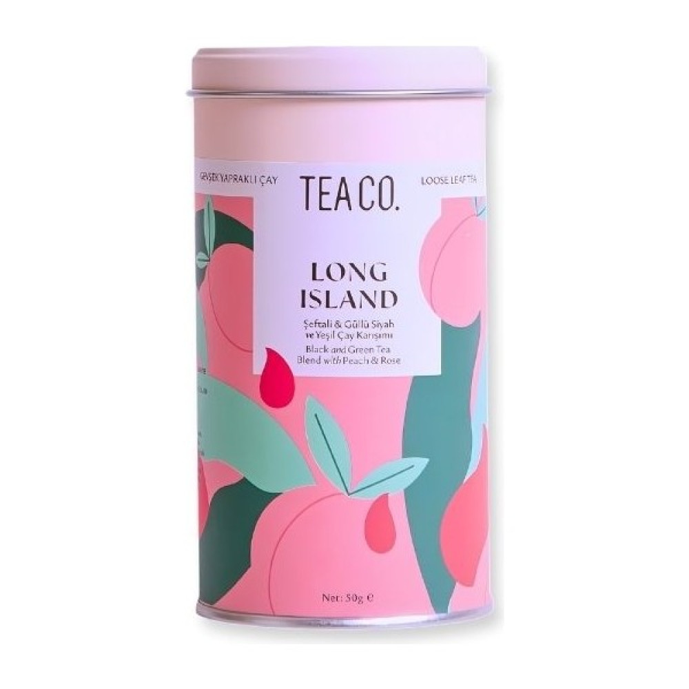 Tea Co Şeftalili Siyah ve Yeşil Çay Karışımı Long Island 50 gr Çay Fiyatı