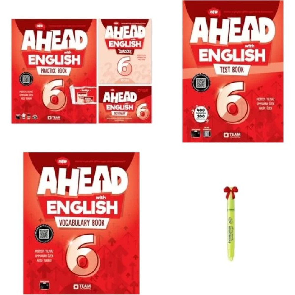 Team ELT Publishing 6. Sınıf Ahead With English Practice Book, Test Book, Vocabulary Book Tüm Dersler Fiyatı