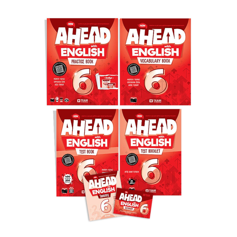 Team Elt Publishing Ahead With English 6. Sınıf 4lü Set *Practice Book Test Book Vocabulary Book Test Booklet Yardımcı Kitaplar Fiyatı