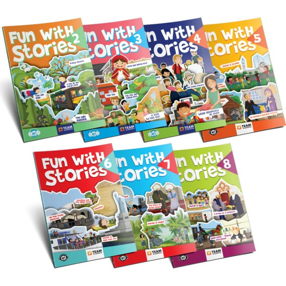 Team Elt Publishing Ingilizce Hikaye Kitabı Seti 7 Kitap Fun With Stories Level 2-3-4-5-6-7-8 Full Tüm Dersler Fiyatı