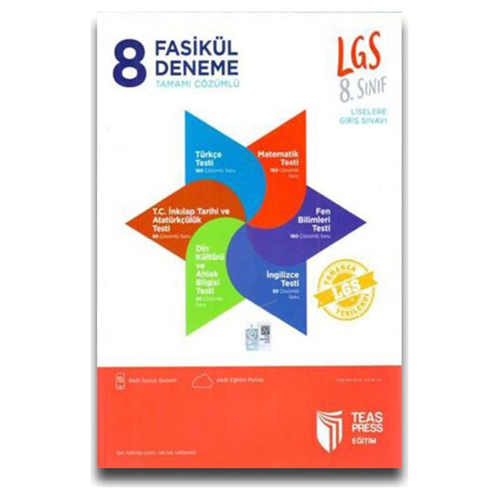 Teas 8. Sınıf LGS 8 Fasikül Deneme Ders Sınav Kitapları Fiyatı