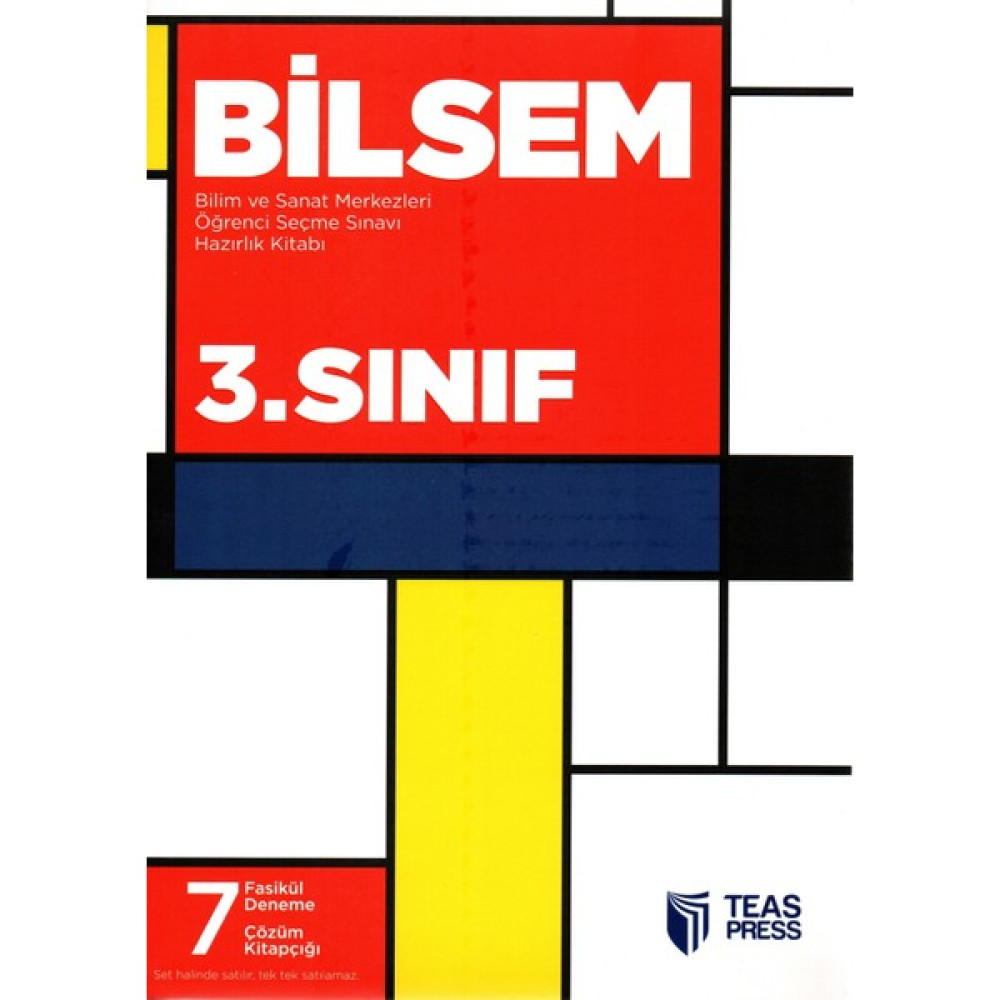 Teas Press 3. Sınıf Bilsem Bilim ve Sanat Merkezleri Öğrenci Seçme Sınavı Hazırlık Kitabı Tüm Dersler Fiyatı