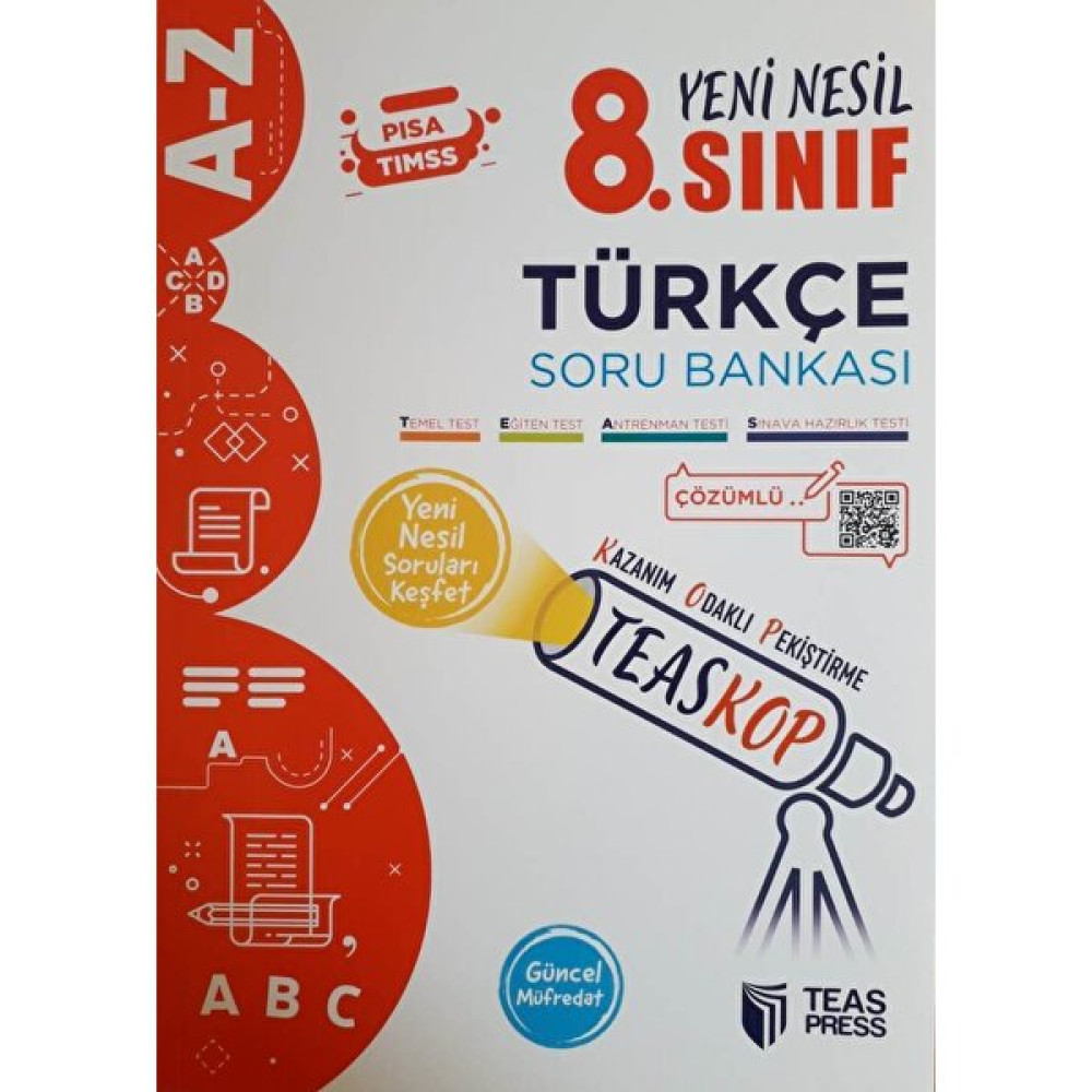 Teas Press 8. Sınıf Teaskop Yeni Nesil Türkçe Soru Bankası Türkçe Fiyatı
