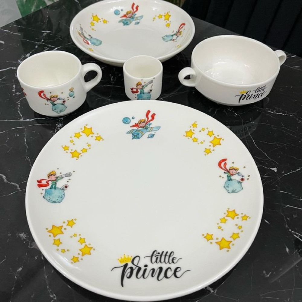 Tebak Collection 5 Parça Porselen Küçük Prens Desenli Çocuk Yemek Takımı Mama Seti Fiyatı