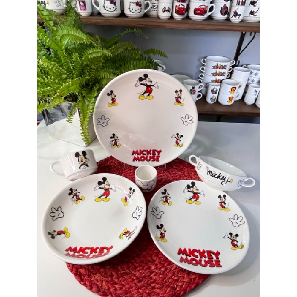 Tebak Collection 6 Parça Mickey Mouse Desen Porselen Çocuk Yemek Takımı Mama Seti Oto Boyaları Fiyatı