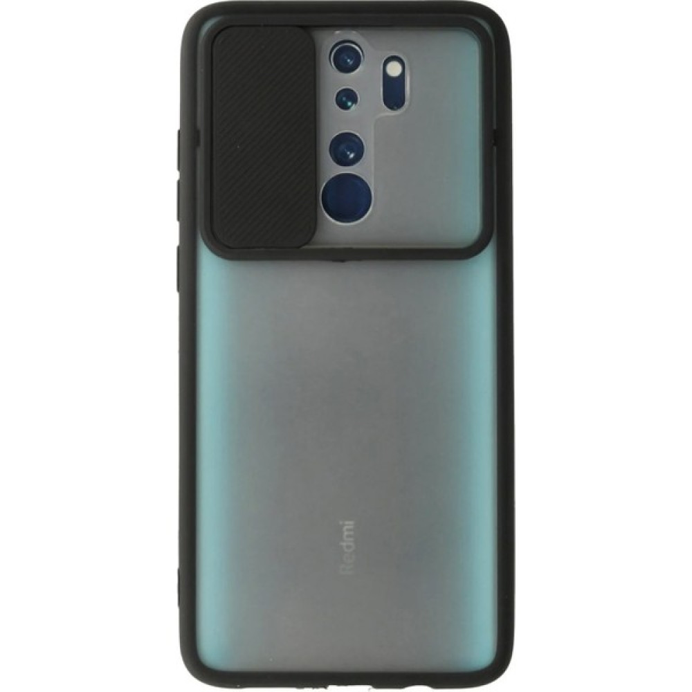 Tech Bello Redmi Note 8 Pro Sürgülü Kamera Lens Korumalı Kılıf Arkası Yanları Buzlu Mat - Açık Siyah Cep Telefonu Kılıfı Fiyatı