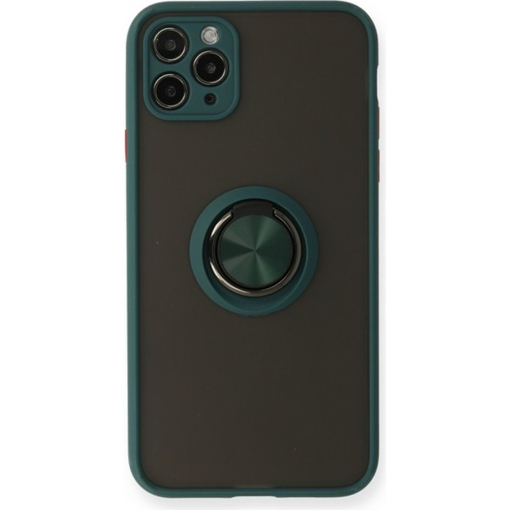 Tech Gross Apple iPhone 11 Pro Kılıf Montreal Yüzüklü Silikon Kapak - Yeşil - iPhone 11 Pro Max Cep Telefonu Kılıfı Fiyatı