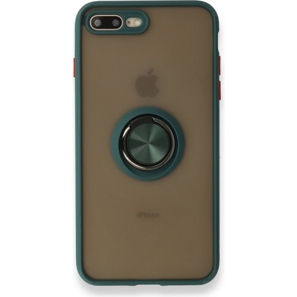 Tech Gross iPhone 7 Plus Kılıf Montreal Yüzüklü Silikon Kapak - Yeşil Cep Telefonu Kılıfı Fiyatı