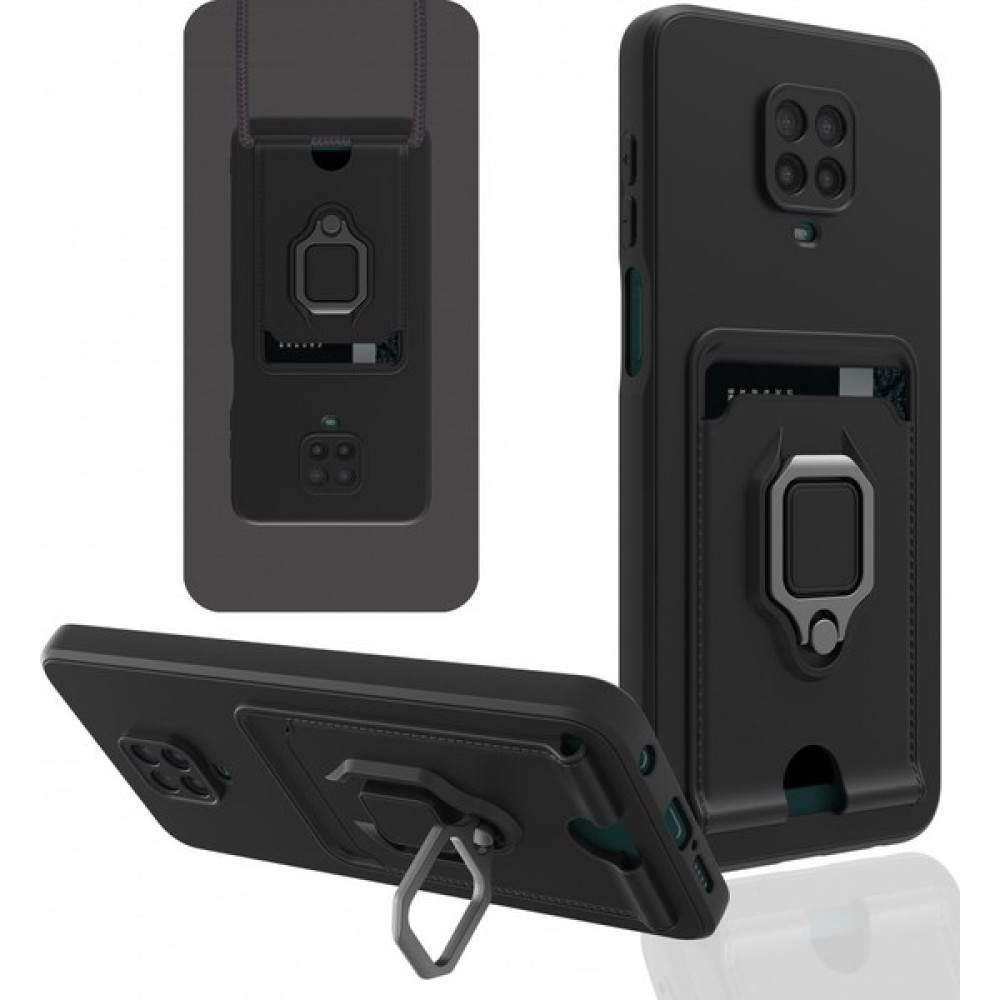 Tech Gross Techgross Xiaomi Redmi Note 9 Pro Kılıf Zuma Kartvizitli Yüzüklü Silikon - Siyah Cep Telefonu Kılıfı Fiyatı