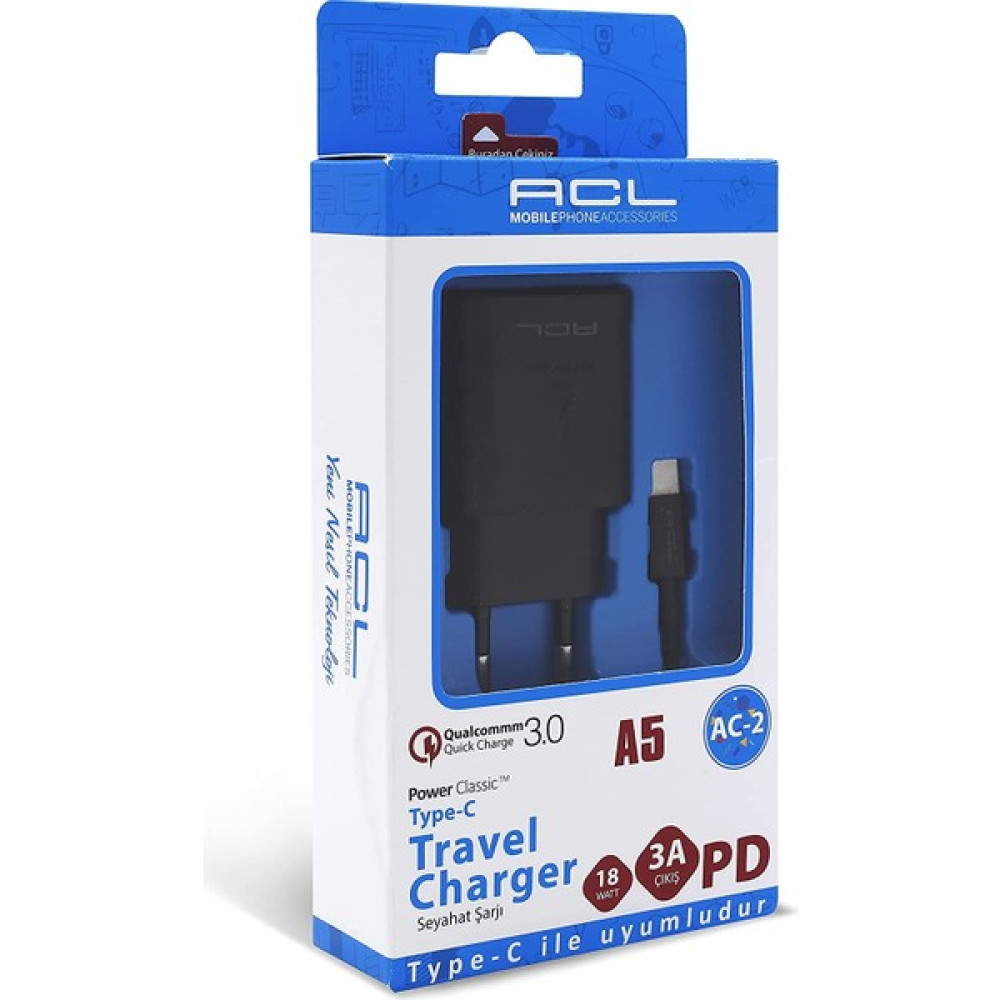 TechaTech Acl Ac-2 Modeli Type-C To Type-C USB Kablosu Hızlı Şarj Qc 3.0 Seyahat Şarjı 18W 3A Pd Çıkış Oto Boyaları Fiyatı