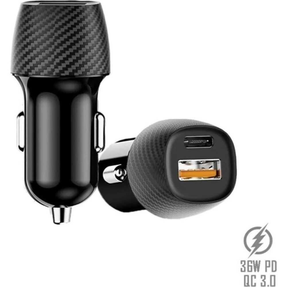 Techbender 20W Araç Şarjı Aleti Type-C - USB Çıkışlı Çakmaklık Şarj Aleti - Siyah Cep Telefonu Araç Kiti Fiyatı