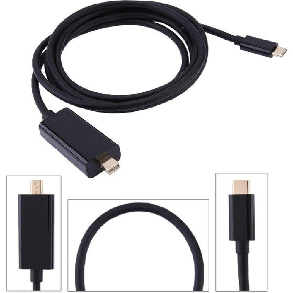 Techmaster 4K Type-C To Mini Displayport Thunderbolt Erkek Çevirici 1.8mt Bilgisayar Çevirici ve Adaptörü Fiyatı