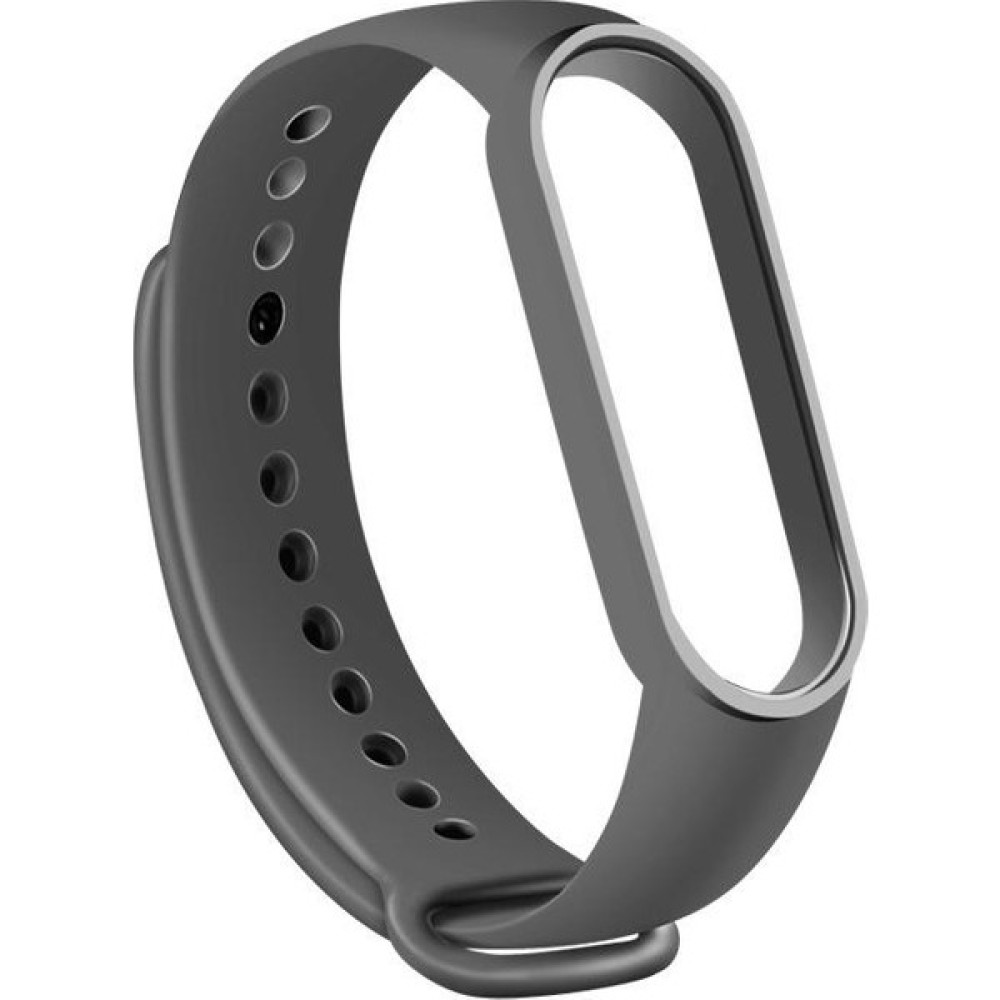 Techmaster Xiaomi Mi Band 5 Mi Band 6 Mi Band 7 Tme Silikon Kordon Kayış - Füme Giyilebilir Teknoloji Aksesuarları Fiyatı