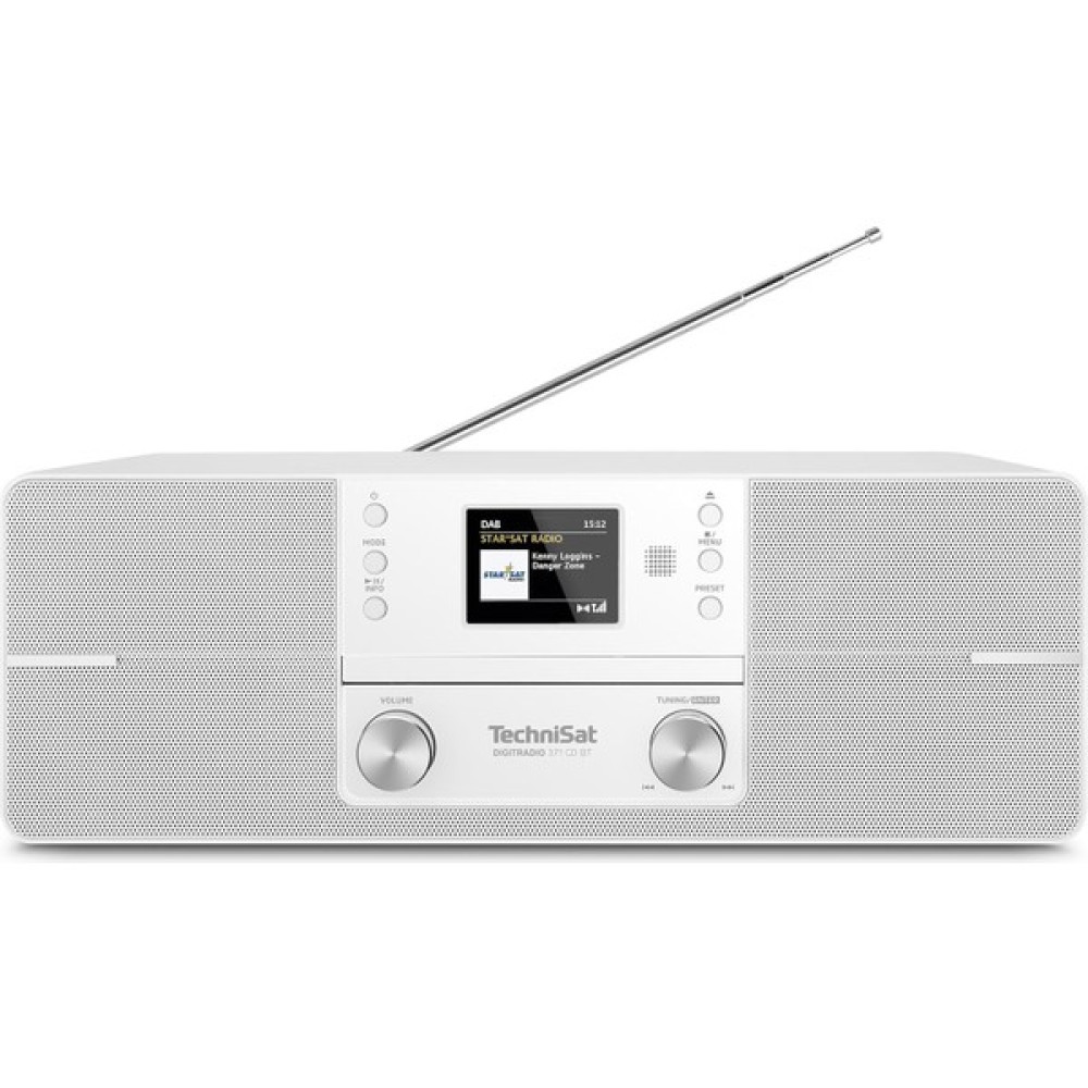 Technisat Digitradio 371 CD Bt-Radyo Stereo Dijital (Dab / Dab + Radyo, CD Çalar, Bluetooth, Renkli Ekran - Beyaz Alarmlı Saatler & Radyolar Fiyatı