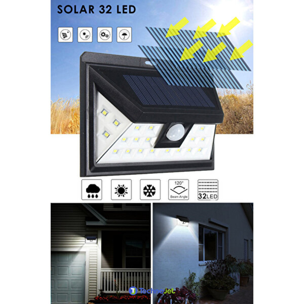 Technojet 1 Adet 32 Ledli Güneş Enerjili Solar Bahçe Lambası Hareket Sensörlü Aydınlatma LED Dış Mekan & Bahçe Oyuncakları Fiyatı
