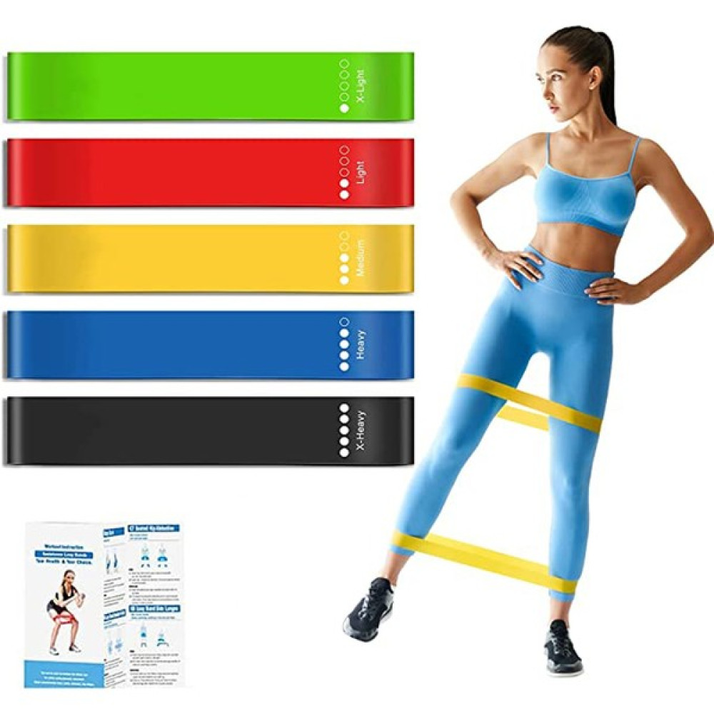 Technojet 5 Adet Farklı Seviye Direnç Bandı Spor Egzersiz Aerobik Pilates Squat Lastiği Fitness Yoga Kondisyon Aletleri Fiyatı