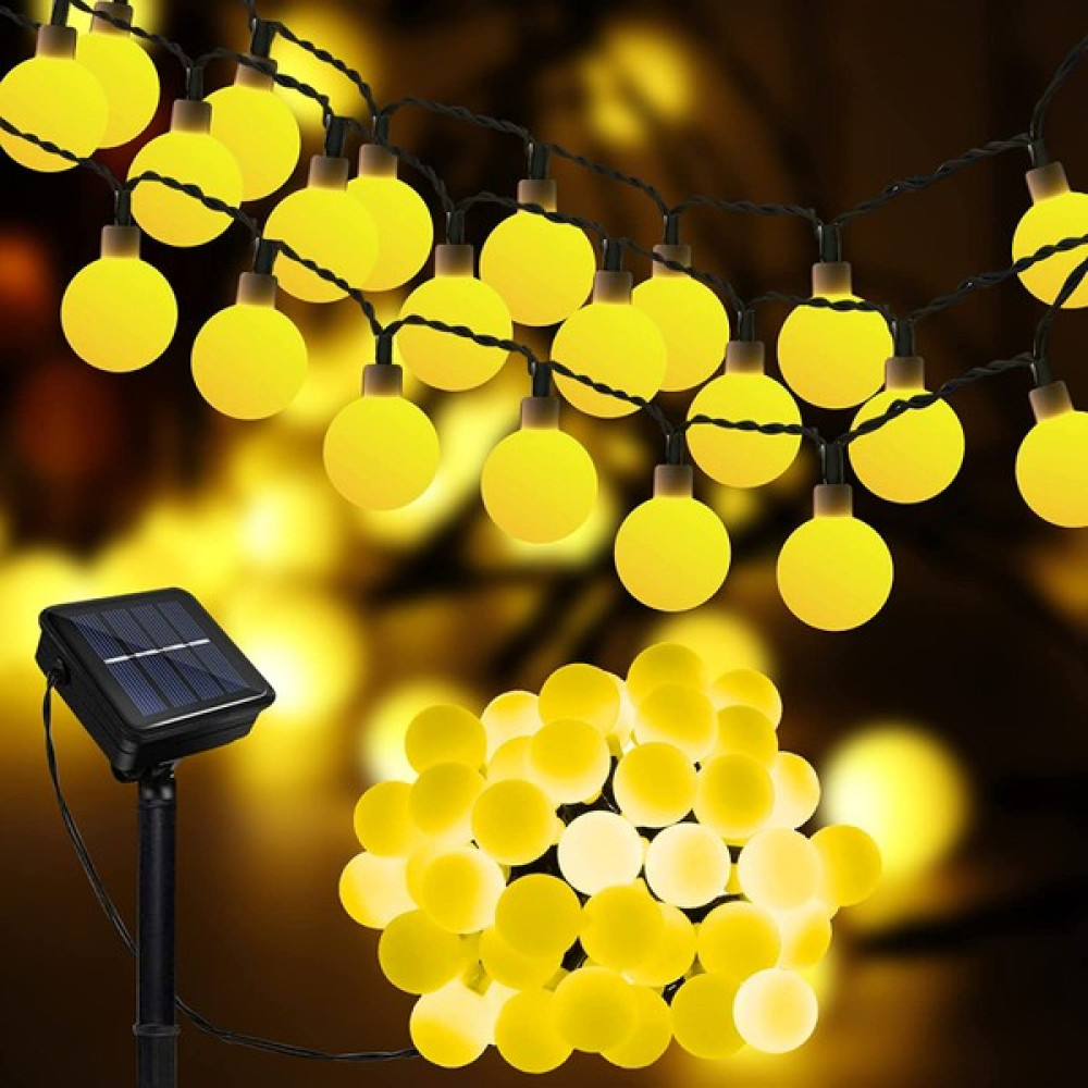 Technojet 50 LED 7m Solar LED Sarı Işık Güneş Enerjili Bahçe Teras Balkon Ağaç Lambası Aydınlatma Dış Mekan & Bahçe Oyuncakları Fiyatı