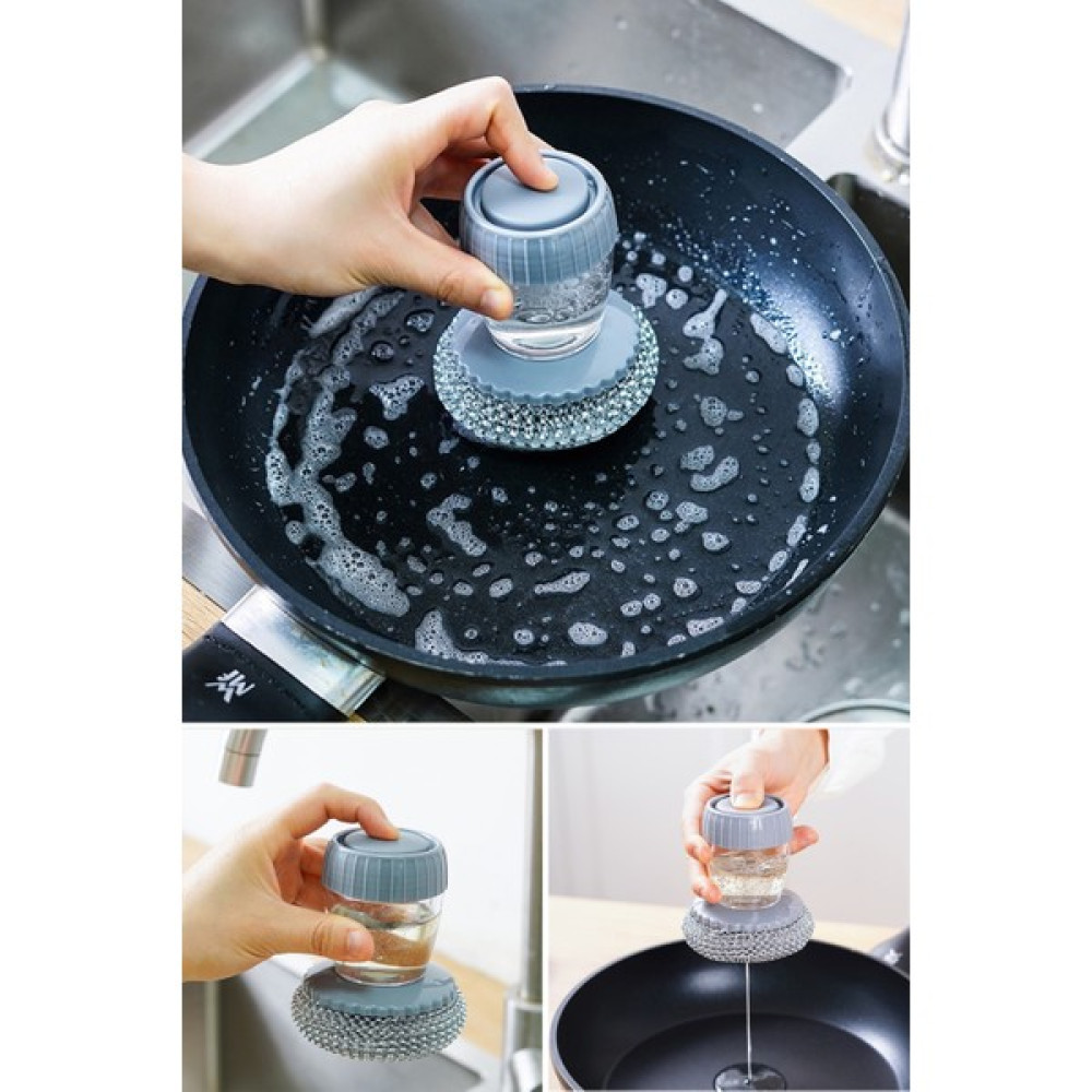 Technojet Deterjan Hazneli Sihirli Bulaşık Teli Paslanmaz Inox Pratik Temizleme Teli ve 1 Yedek Tel, Mutfak Banyo Lavabo Temizliği - Gri Bulaşık Yıkama Fiyatı
