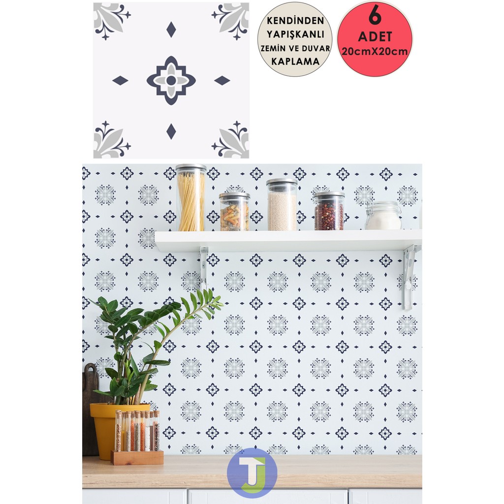 Technojet Kendinden Yapışkanlı Karo Pvc Mutfak Banyo Tezgah Kaplama Sticker 6 Adet 20 cm × 20 cm - Beyaz SSD / Solid State Drive Fiyatı