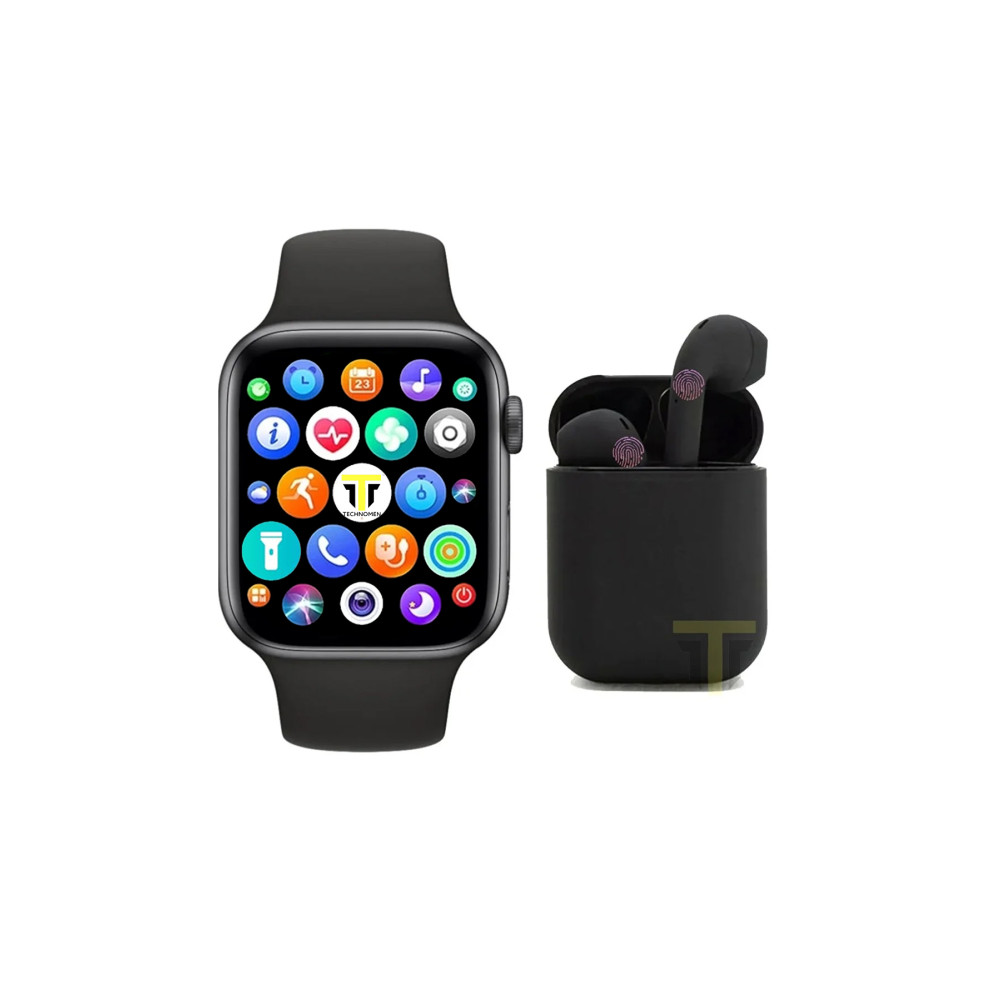 TECHNOMEN Akıllı Saat Plus + Kablosuz Kulaklık Ikili Siyah Set Ios Android Smartwatch Akıllı Saat Fiyatı