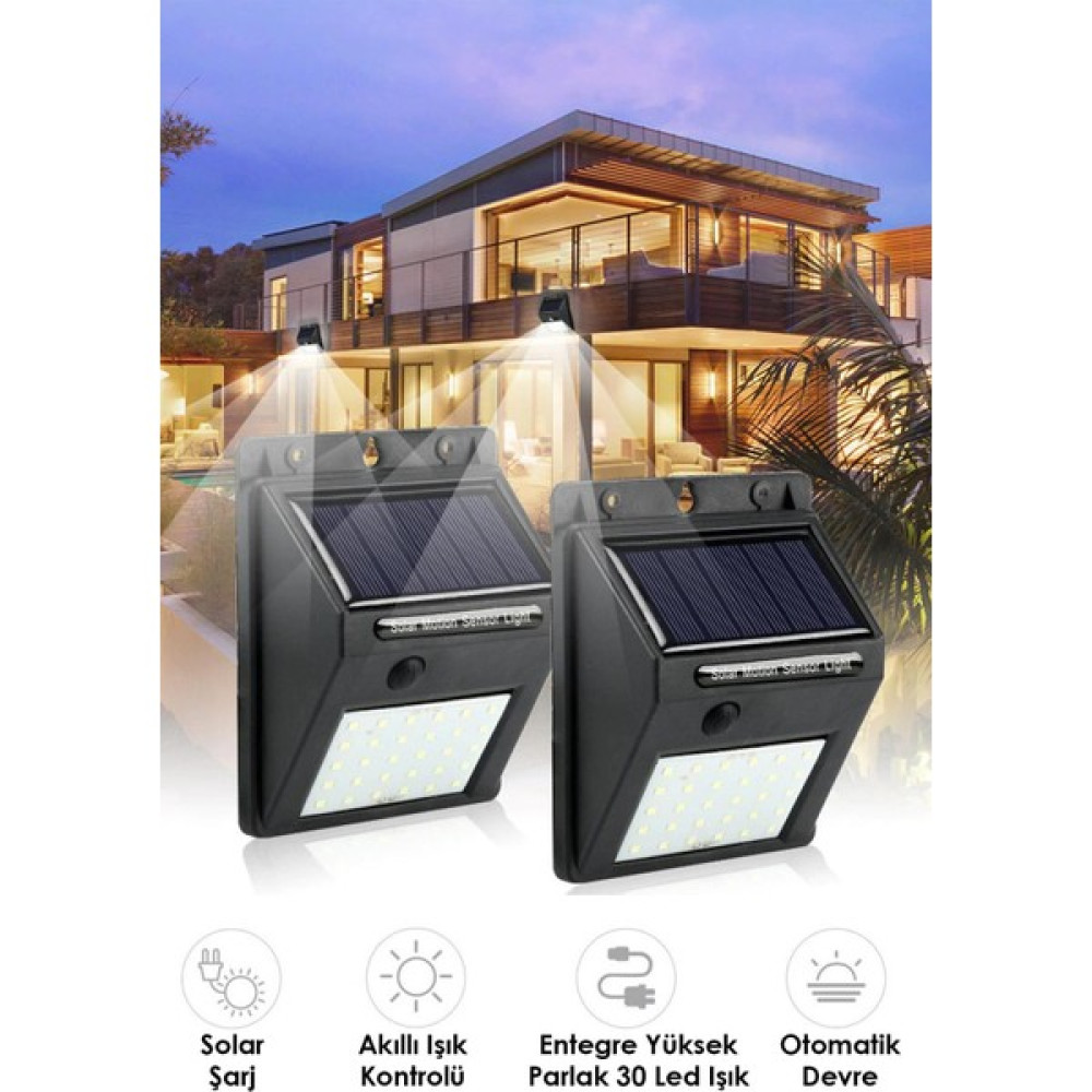 Technosmart 1ADET 30 Ledli Solar Bahçe Aydınlatma Lamba Dış Mekan Güneş Enerjili - Beyaz Dış Mekan & Bahçe Oyuncakları Fiyatı
