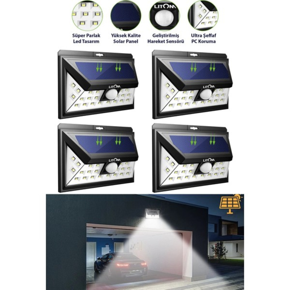 Technosmart 4 Adet 32 Ledli Hareket Sensörlü Güneş Enerjili Solar Bahçe Lambası Aydınlatma Led - Beyaz Dış Mekan & Bahçe Oyuncakları Fiyatı