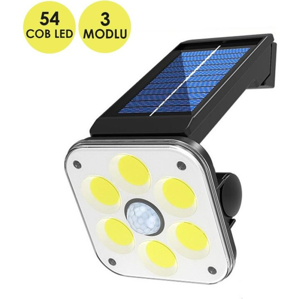 Technosmart 54 Cob Ledli Solar Bahçe Aydınlatma Hareket Sensörlü Güneş Enerjili Lamba - Beyaz Dış Mekan & Bahçe Oyuncakları Fiyatı