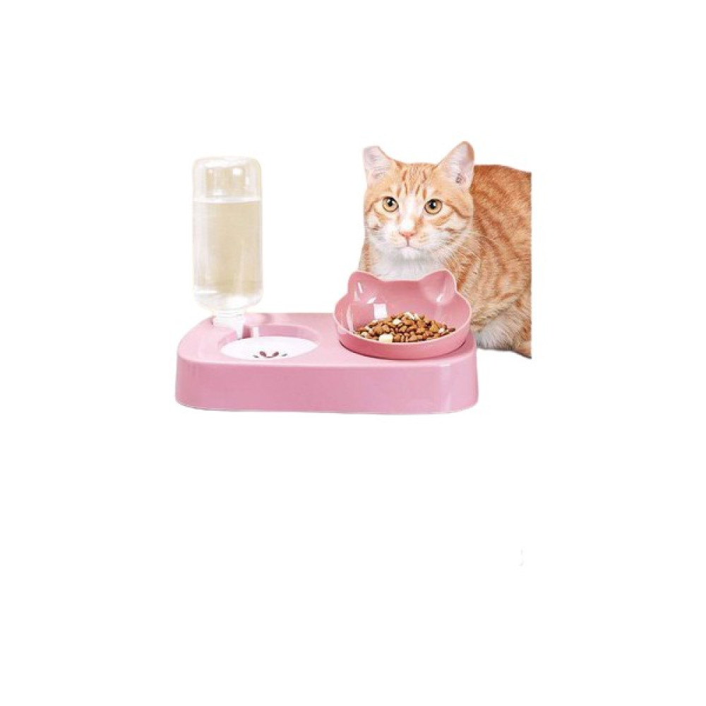 Technosmart Kedi Köpek Mama ve Su Kabı Kaseli Otomatik Su Sebili Büyük Boy Depolama - Pembe Evcil Hayvan Ürünleri Fiyatı