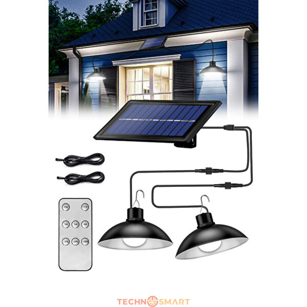 Technosmart Solar 2 Lambalı Askılı Kumandalı Renk Ve Seviye Seçenekli Bahçe Aydınlatma Sokak Lambası - Beyaz Dış Mekan & Bahçe Oyuncakları Fiyatı