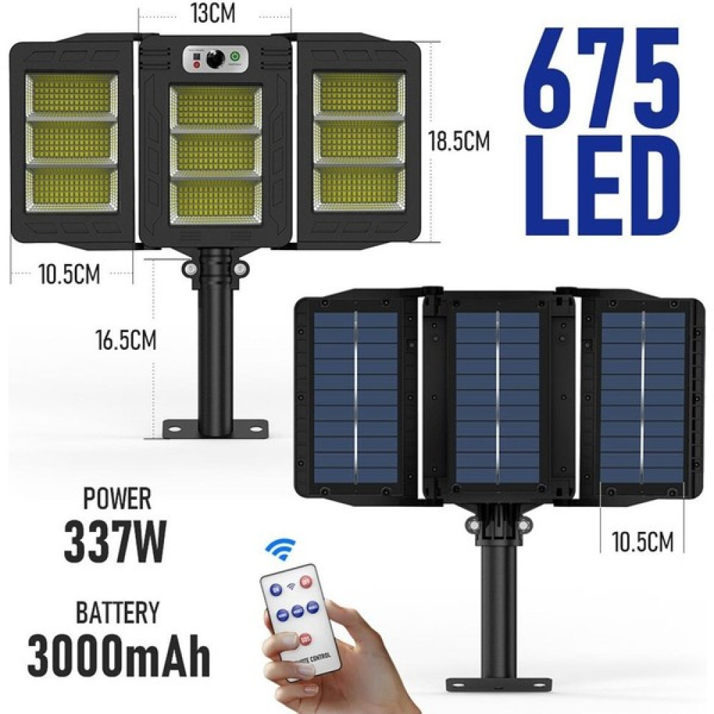 Technosmart Trendpoint 675LEDLI Solar Bahçe Aydınlatması Projektör Sokak Lambası Hareket Sensörlü Güneş Enerjili - Beyaz Dış Mekan & Bahçe Oyuncakları Fiyatı
