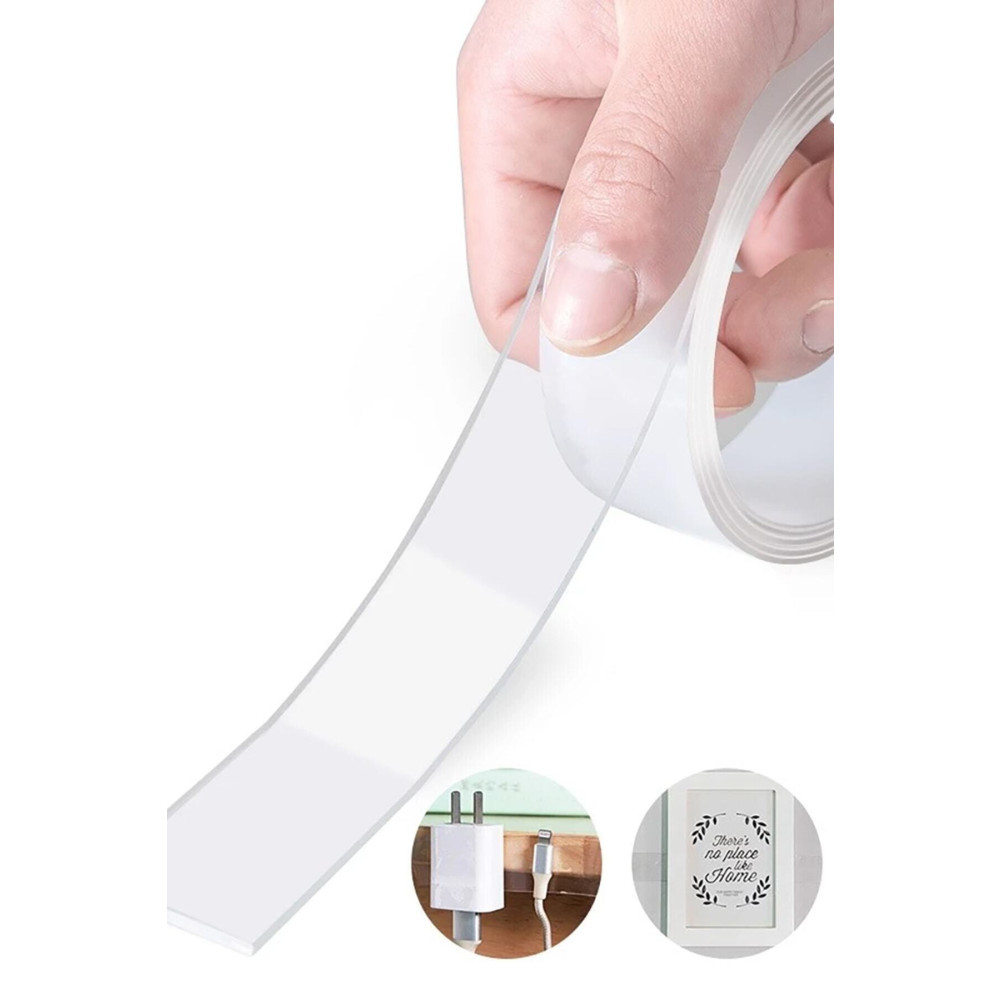 TechnoStation Duvara Tablo Albüm Obje Dekor Asmak Için Iz Bırakmaz Çift Taraflı Nano Bant 3 Metre X 3 Cm Kaliteli Nalburiye & Hırdavat Fiyatı
