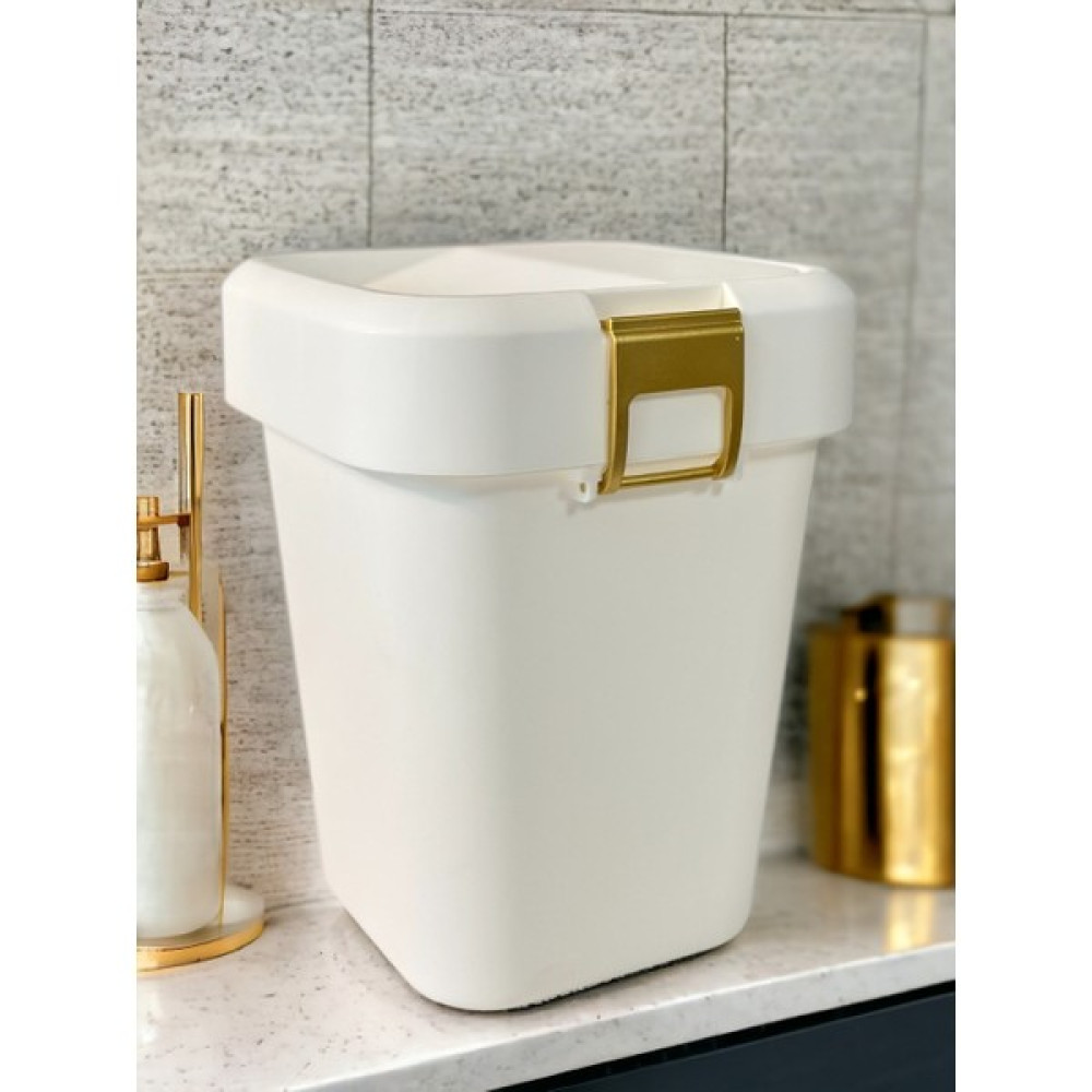 Technow Motek COB-410G Comfort Dustbin 8 Litre Çöp Kutusu Kovası Gold - 8 lt - Beyaz Eşya Saklama / Düzenleme Fiyatı