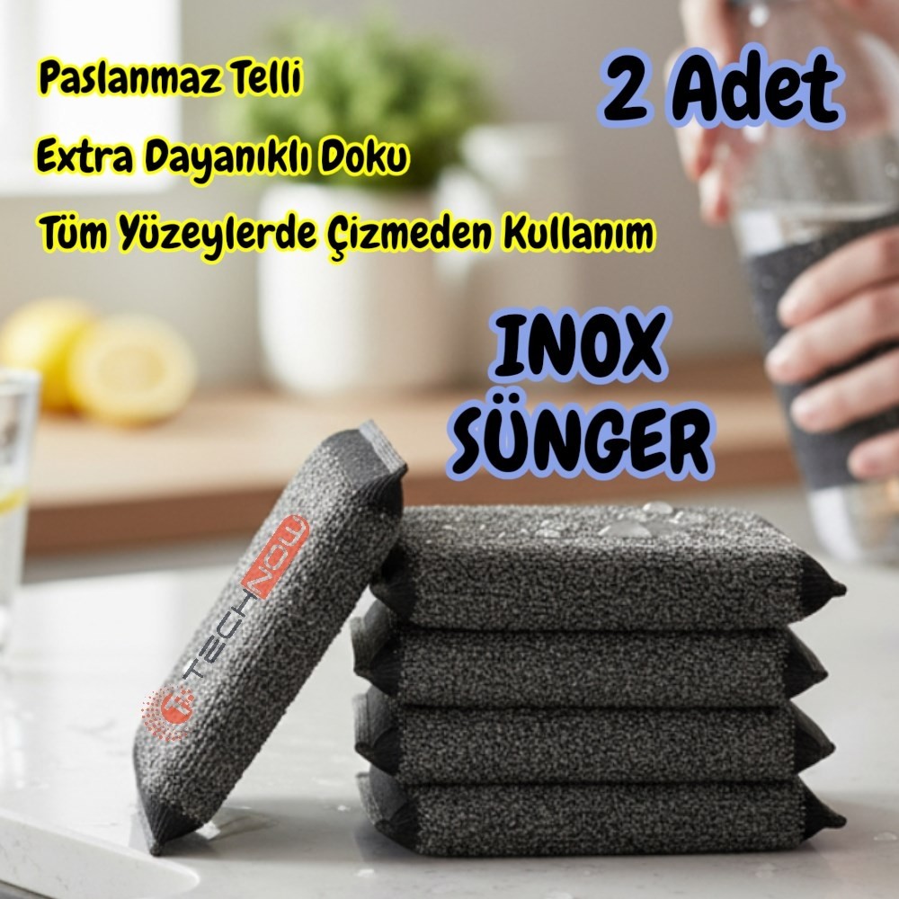 Technow Paslanmaz Çelik Sihirli Inox Yağ ve Kir Çözücü Tel Bulaşık Süngeri 2 Adet - 8.5cm /13cm SSD / Solid State Drive Fiyatı