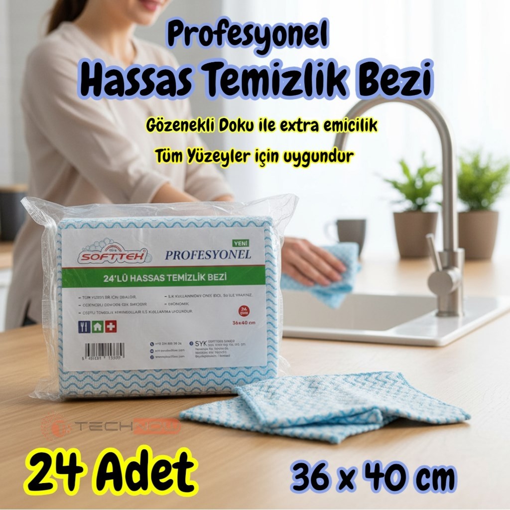 Technow Softtex Profesyonel Süper Emici Hassas Büyük Boy 36X40CM Temizlik Bezi 24'lü - 36 x 40 cm SSD / Solid State Drive Fiyatı