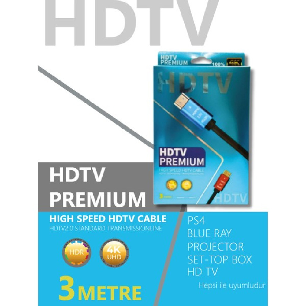Technozi 4K 3m HDMI Kablo - Siyah Ses Kablosu Fiyatı