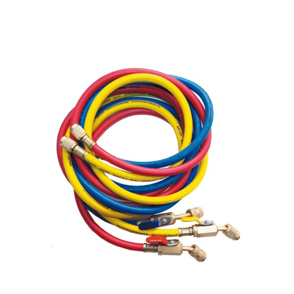 Techsun Gaz Şarj Hortumu 90CM Vanalı 3'lü Takım R410A Isıtma & Soğutma Fiyatı