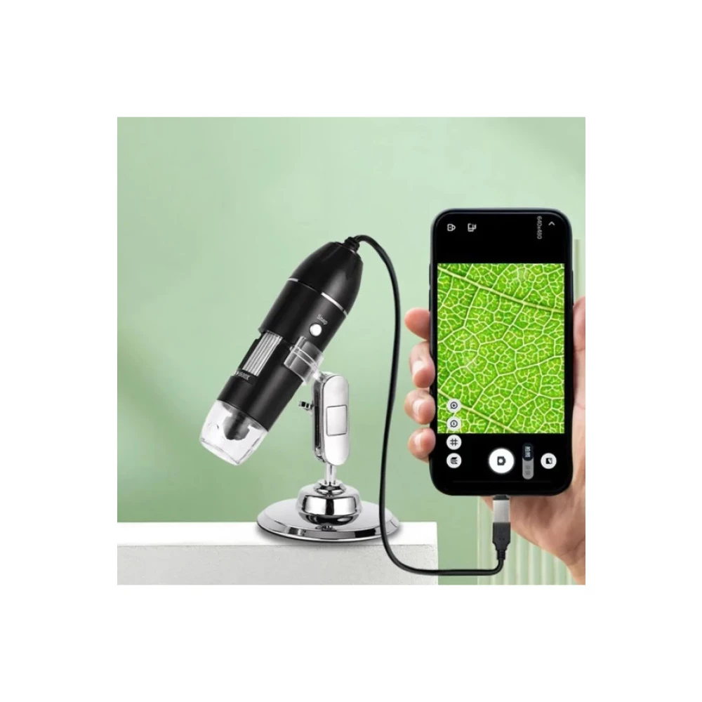 Techtic Dijital Mikroskop 1600X 2Mp Usb 8 Led Cok Amacli Tekstil Baski Cilt Sac Biyolojik Analiz Teleskoplar Fiyatı