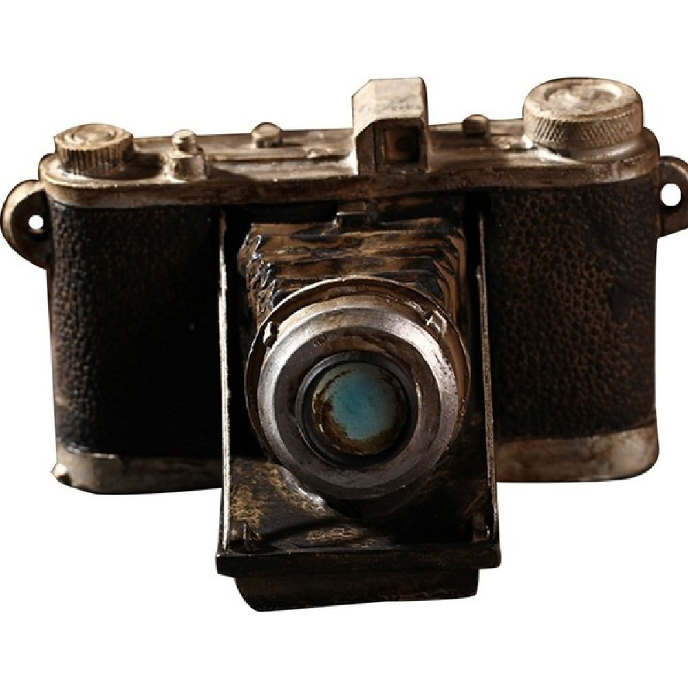 Techtic Hediyelik Antika Dekoratif Fotoğraf Makinasi Biblo Vintage Retro Kamera - Kahverengi Biblo Fiyatı